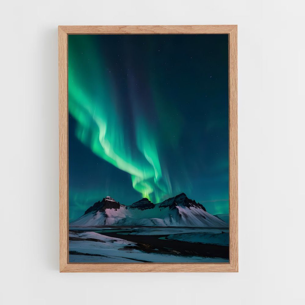 Poster splendide Lumières du Nord – affiche Univers (vue 4)